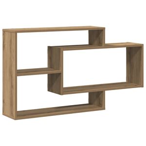 vidaXL Wall Shelf Artisan Oak 104x20x58.5 cm Engineered Wood