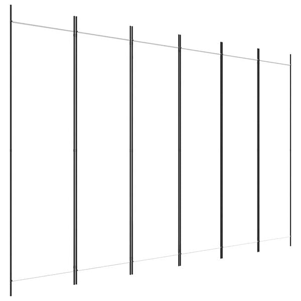 vidaXL 6-Panel Room Divider White 300x200 cm Fabric