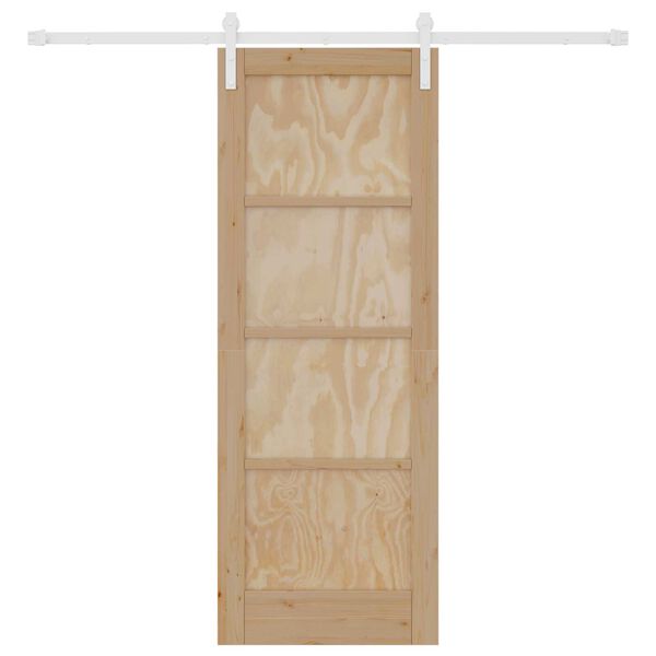 vidaXL Sliding Door Brown 73.5 x 198.5 cm Solid Pine Wood