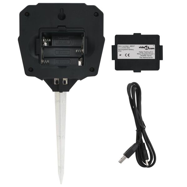 vidaXL Solar Ultrasonic Animal Repeller Motion Activated