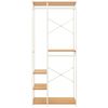 vidaXL Wardrobe White and Oak 90x40x213 cm Metal and Engineered Wood