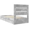 vidaXL Storage Bed Concrete Grey 90 x 190 cm Engineered Wood