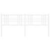 vidaXL Metal Replace Headboard White 200cm