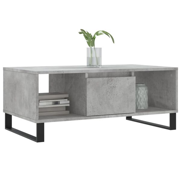 vidaXL Coffee Table Concrete Grey 90x50x36.5 cm Engineered Wood