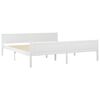 vidaXL Bed Frame without Mattress White Solid Wood Pine 180x200 cm Super King