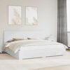 vidaXL Bed Frame with Headboard White 200 x 200 cm Engineered Wood
