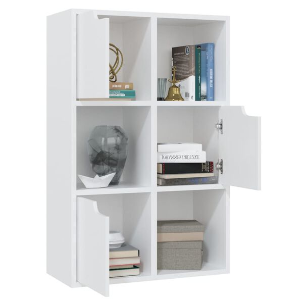 vidaXL Bookshelf White 60x27.5x88 cm Engineered Wood