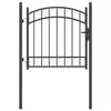 vidaXL Fence Gate EMMEN 100 x 100 cm Powder-coated steel Grey Lockable