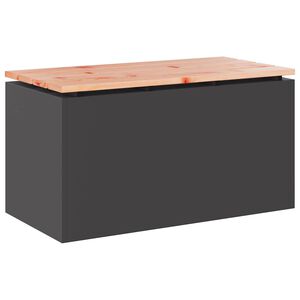 vidaXL Garden Bench Black 80 x 40 x43 cm Steel
