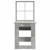 vidaXL Desk with Shelf Concrete Grey 122 x 67 x 145 cm Engineered Wood