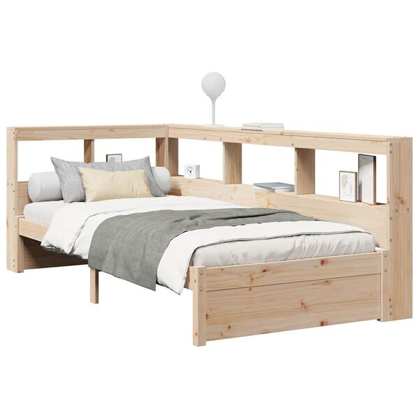 vidaXL Bookcase Bed without Mattress 100x200 cm Solid Wood Pine