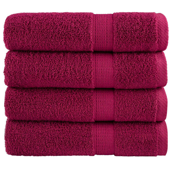 vidaXL Premium Bath Towels "SOLUND" 4 pcs Bordeaux 100x150 cm 600 gsm