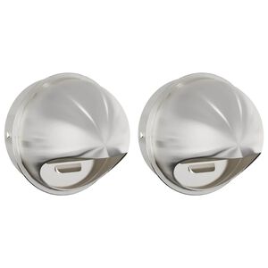 vidaXL Air Vent Covers 2 pcs Silver 200 mm Stainless Steel