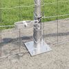 vidaXL Fence with Post Silver 0.6 x 50 m Steel