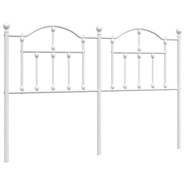 vidaXL Metal Replace Headboard White 150 cm