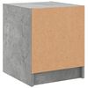 vidaXL Bedside Cabinets with Glass Doors 2 pcs Concrete Grey 35x37x42 cm