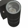 vidaXL Outdoor Wall Lights 2 pcs Black 7 x 10 x 22 cm Stainless steel