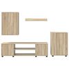 vidaXL TV Cabinet Set Wall-mounted 4 pcs Sonoma Oak Engineered wood