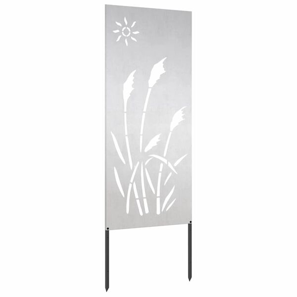 vidaXL Garden Privacy Screen Silver 50 x 140 cm Stainless steel
