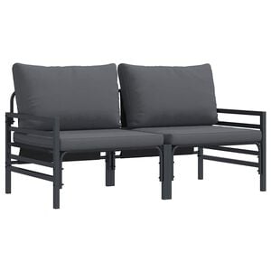 vidaXL Outdoor Furniture 2 Piece Anthracite 80 x 80 x 71 cm Steel