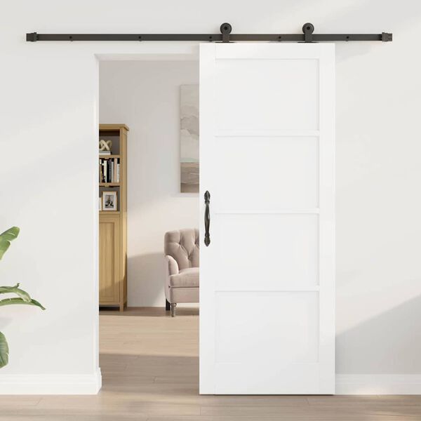 vidaXL Sliding Door ORKDAL White 78 x 202 cm Solid Pine Wood