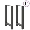 vidaXL Bar Table Legs Anthracite 2 pcs 60x(90-91) cm Steel