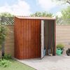 vidaXL Garden Sheds Brown 203.5 x 73 x 200 cm Metal