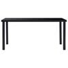 vidaXL Dining Table Black 160x80x75 cm Tempered Glass