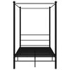 vidaXL Bed Frame with Canopy without Mattress Black 140x200 cm Metal