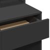 vidaXL Dressing Table with Mirror Black 80x41x144.5 cm