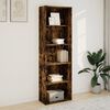 vidaXL Bookcase Smoked Oak 60x30x189 cm Engineered Wood