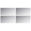 vidaXL Stair Tread Rectangular 4 pcs Silver 80 x 40 cm Aluminium