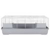vidaXL Small Animal Cage Grey 118x59x46 cm Polypropylene and Metal