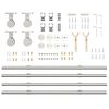 vidaXL Sliding Door Hardware Kit 200 cm Stainless Steel Silver