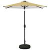 vidaXL Garden Parasol with LED Lights and Base 230 x 230 cm Polyester