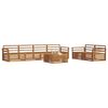 vidaXL Outdoor Sofa Set 7 pcs Natural Solid Acacia Wood