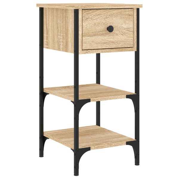 vidaXL Bedside Cabinet Sonoma Oak 34x36x70 cm Engineered Wood