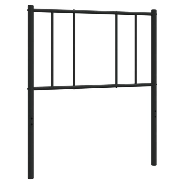 vidaXL Metal Headboard Black 75 cm