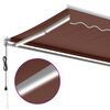 vidaXL Automatic Retractable Awning with LED Brown 350x250 cm