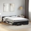 vidaXL Bed Frame with Drawers without Mattress Black 120x200 cm