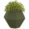 vidaXL Planter 2 pcs Olive Green 100 x 100 x 80 cm Steel