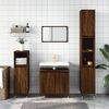 vidaXL 3 Piece Bathroom Cabinet Set Brown Oak Engineered Wood