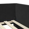 vidaXL Corner Bed Frame with Headboard Black 90 cm x 190 cm Velvet