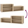 vidaXL Shoe Cabinet Sonoma Oak 150x35x45 cm Engineered Wood