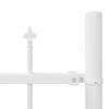 vidaXL Garden Fence White 340 x 125 cm Powder-Coated Steel