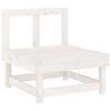 vidaXL 5 Piece Garden Lounge Set White Solid Wood Pine