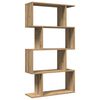vidaXL Room Divider Bookcase 4-Tier Artisan Oak 70x24x129 cm Engineered Wood