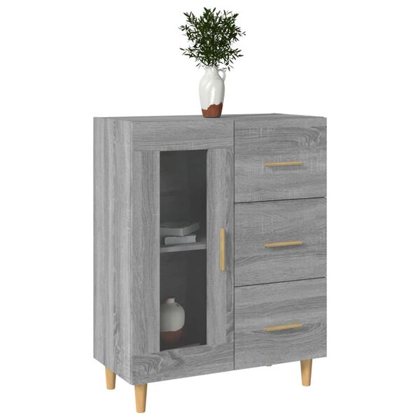 vidaXL Sideboard Grey Sonoma 69,5x34x90 cm Engineered Wood