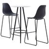 vidaXL 3 Piece Bar Set Plastic Black
