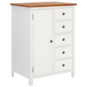 vidaXL Wardrobe 76x52x105 cm Solid Oak Wood